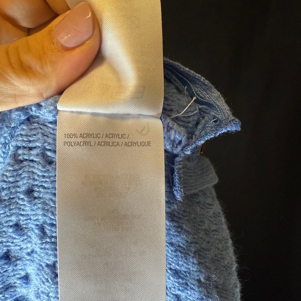C. Wonder Women's 3X Blue Knit Pullover Tunic Sweater‎ with Zipper Detail - Picture 4 of 4